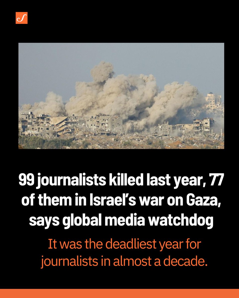 scroll_in's tweet photo. “Journalists in Gaza are bearing witness on the frontlines,” Jodie Ginsberg, chief executive of the Committee to Protect Journalists, told Al Jazeera.

https://t.co/wEORgex5Sp

#PressFreedom #AttackonJournalists #IsraelPalestineWar https://t.co/8qfmXnJRXl