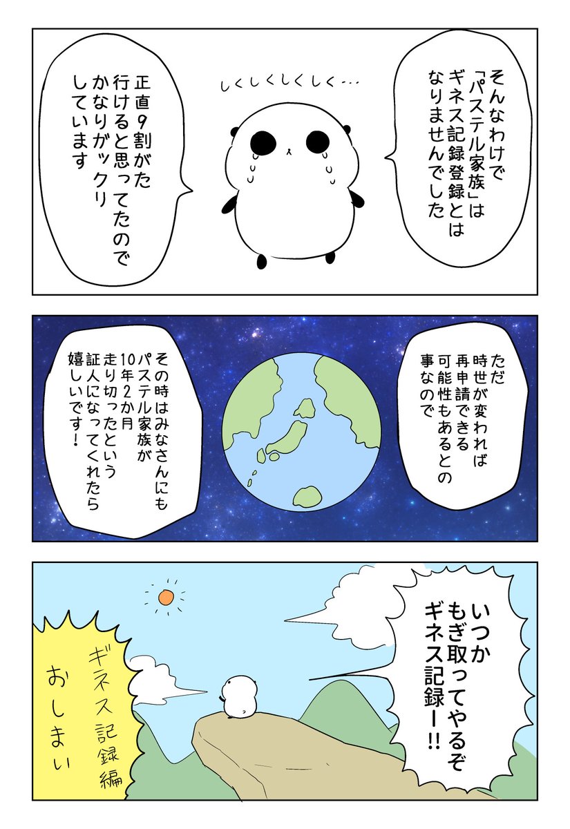 『パステル家族をギネス記録に申請してみた』
その7(完結)

(2/2) 