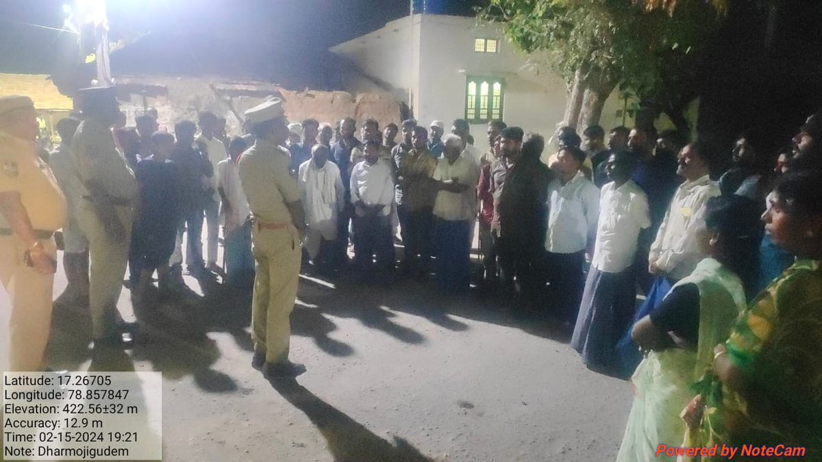 Good Evening Sir we conducted Awareness Programme preventive measures of property offences at dharmojigudem village Regards Inspector of Police