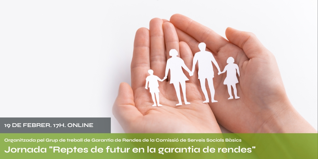 treballsocial1's tweet photo. Demà dilluns, a les 17h, t'esperem a la jornada online  "Reptes de futur en la garantia de rendes", que organitza el Grup de treball de Garantia de Rendes de la Comissió de Serveis Socials Bàsics del #TSCAT 👇🏻
https://t.co/NictFwTFnK https://t.co/UpkQGYVIaR