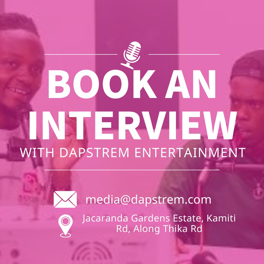 dapstremEnt's tweet photo. Want to be featured on our weekly show? Kindly contact info on poster or Visit our office in Jacaranda Gardens Estate, Kamiti Road, Along Thika Rd. 
#musicdistribution #dapstrement #dapstrem #music #musicbusiness #musicindustry #musicpublishing https://t.co/oQp9U3aWXL