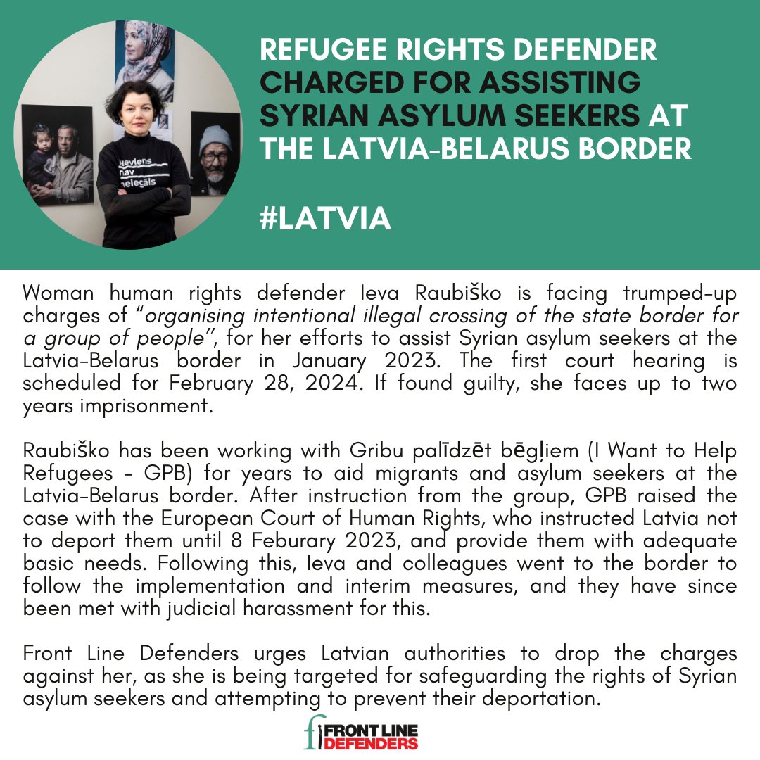 Front Line Defenders (@frontlinehrd) on Twitter photo 