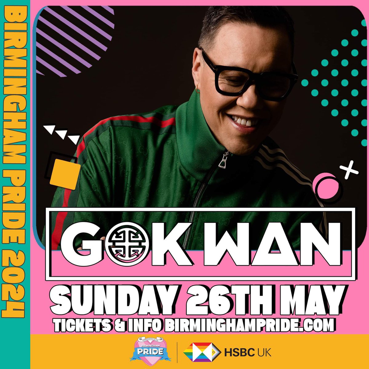 🏳️‍🌈🏳️‍⚧️ Birmingham Pride proudly supported by @hsbc_uk, are excited to announce the incredible <a href="/therealgokwan/">Gok Wan MBE 🌈</a> for the Main stage on Sunday, May 26th, 2024! 🎤🌟

🎶 Gok Wan developed his passion for DJing and House music in 2015, and since then, he's become one of the busiest