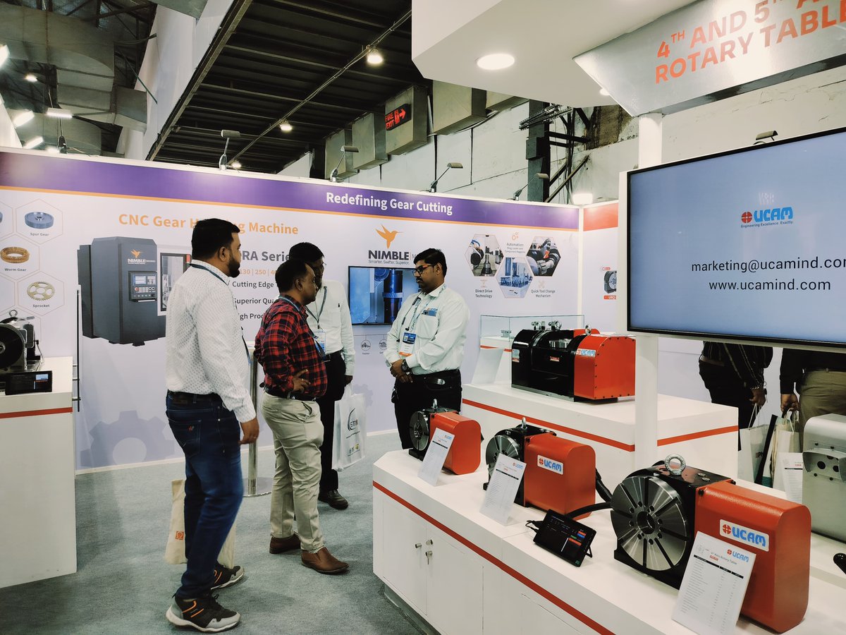 UCAMPvtLtd's tweet photo. DAY 3 @ DMI 2024
.
.
.
.

#ucam #ucamindia #CNCRotaryTables #MachiningProductivity #DieandMould #Rotarytable #EngineeringExcellence #MachineTools #TooledupSolutions #vocalforlocal #makeinindia #cncmachining #mumbai https://t.co/oYQow6ggUd