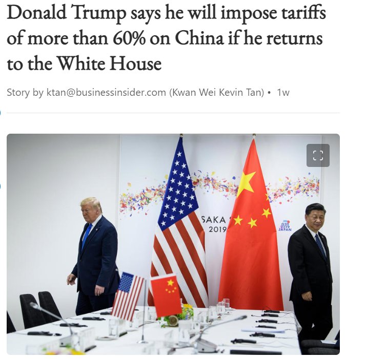 JeremiahDJohns's tweet photo. I don't know why it's not a bigger story that Trump is proposing the most extreme tariffs in generations.

These would crater the economy, spike inflation, and accomplish precisely nothing. https://t.co/G9H1srQjA7
