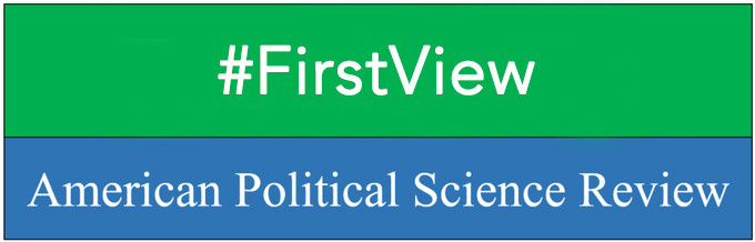 #FirstView from @apsrjournal -

Selecting Out of “Politics”: The Self-Fulfilling Role of Conflict Expectation - cup.org/3UJlynM

- @EricGroenendyk, YANNA KRUPNIKOV, @ryanbq & @littleconnors