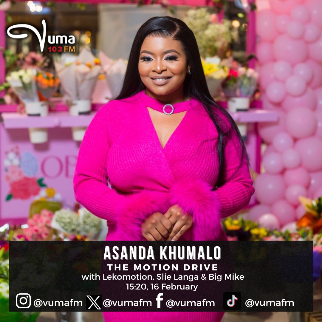VumaFM's tweet photo. Welcome to the #MotionDrive with Lekomotion, Sli Langa and Big Mike.

Topic: Expert Advice On How To Nurture Flowers.
We are joined by the owner of Obendalo Flowers, Asanda Khumalo.

#MotionDrive #VumaFM https://t.co/Yzy3zTWERG