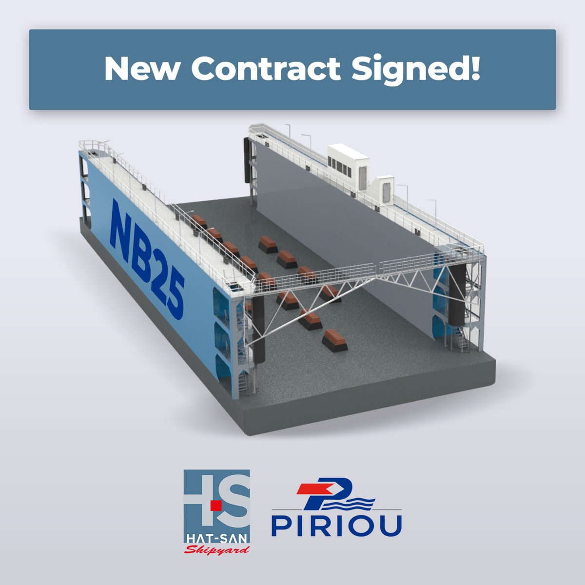 hatsanshipyard's tweet photo. New contract! We are happy to announce to be in a cooperation with for a new 900 TLC Floating Dock.
#hatsangemi #hatsanshipyard #hatsn #drydock #piriou https://t.co/asOTWuLp45