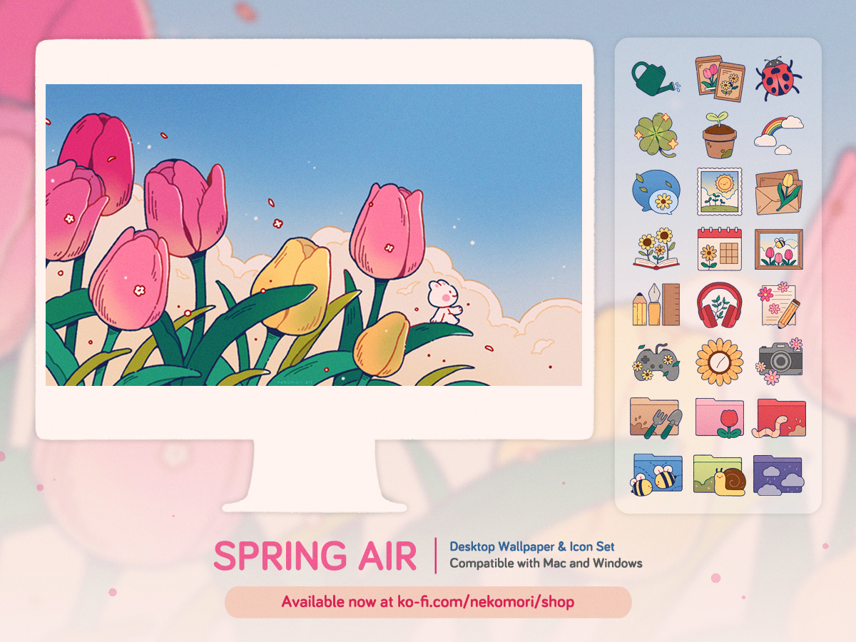 May I offer some tulips for your desktop? 💐