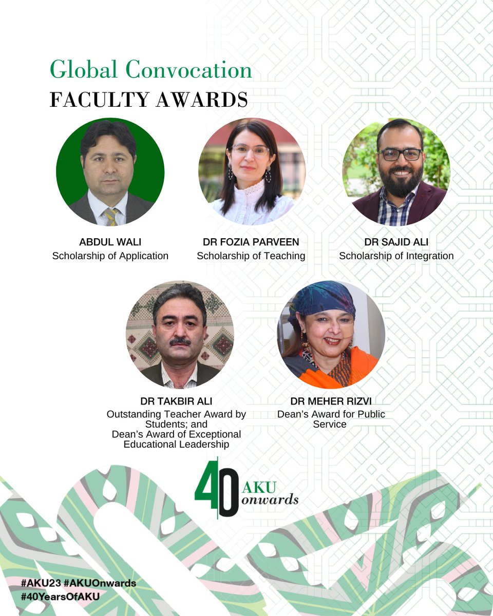 akuiedpk's tweet photo. ๐๐ Big CONGRATULATIONS to our outstanding faculty for receiving prestigious awards at today's ceremony! ๐
Drop them a note of congratulations in the comments below. ๐
#AKU #AKUIED #Pakistan #AKUOnwards #40YearsOfAKU #AKU23 https://t.co/JzhFhlSBTn