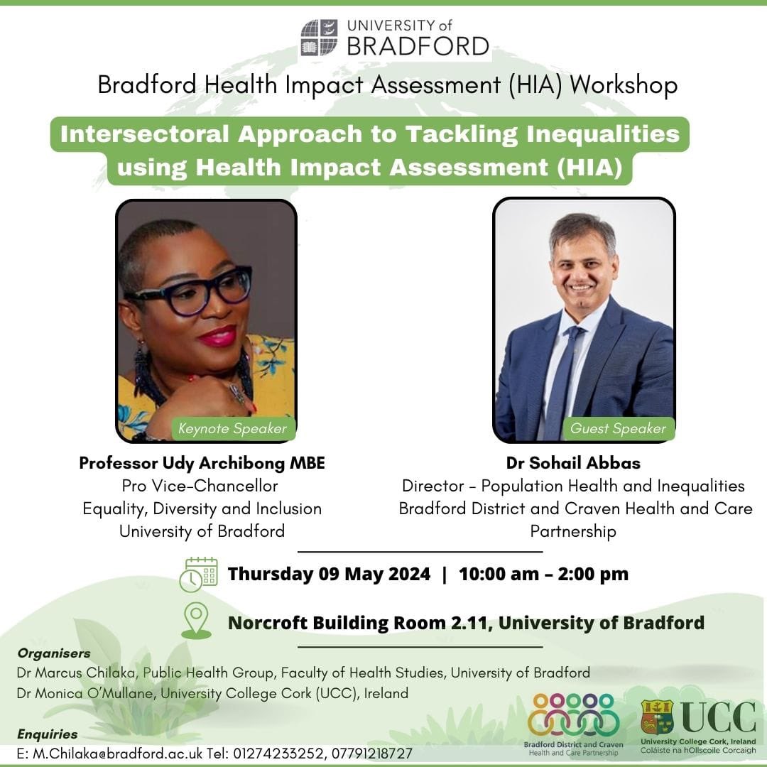 machilaka's tweet photo. Bradford Health Impact Assessment (HIA) Workshop on 09 May 2024 https://t.co/vYrCBYEBsk