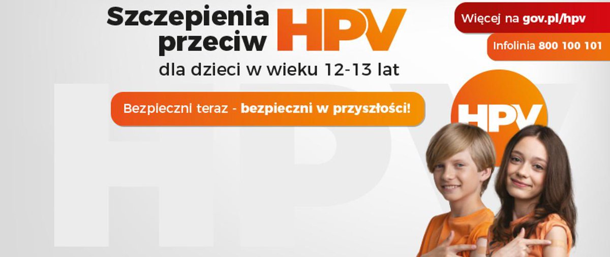 PodlaskiUW's tweet image. 🔔Przypominamy: zaszczep dziecko przeciw wirusowi brodawczaka ludzkiego (HPV). Szczepionka jest bezpłatna dla dziewcząt i chłopców, którzy skończyli 11 lat, a nie skończyli jeszcze 14. Możesz zapisać dziecko na szczepienie przez #IKP. 

Więcej➡️ tiny.pl/dq7j5