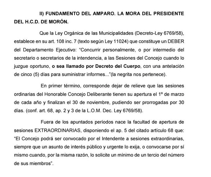 LeaUgartemendia's tweet photo. INSEGURIDAD EN MORON
El @MunicipioMoron  sigue mirando para otro lado, tanto que se han transformado en COMPLICES.

Los concejales de la opoción real, presentamos ante la JUSTICIA un amparo por mora para que el Concejo Deliberante trate URGENTE la Interpelación al Intendente.

La INSEGURIDAD que se vive en Morón necesita respuesta urgente y acción inmediata, para que los CHORROS y NARCOS estén donde tienen que estar, TRAS LAS REJAS.