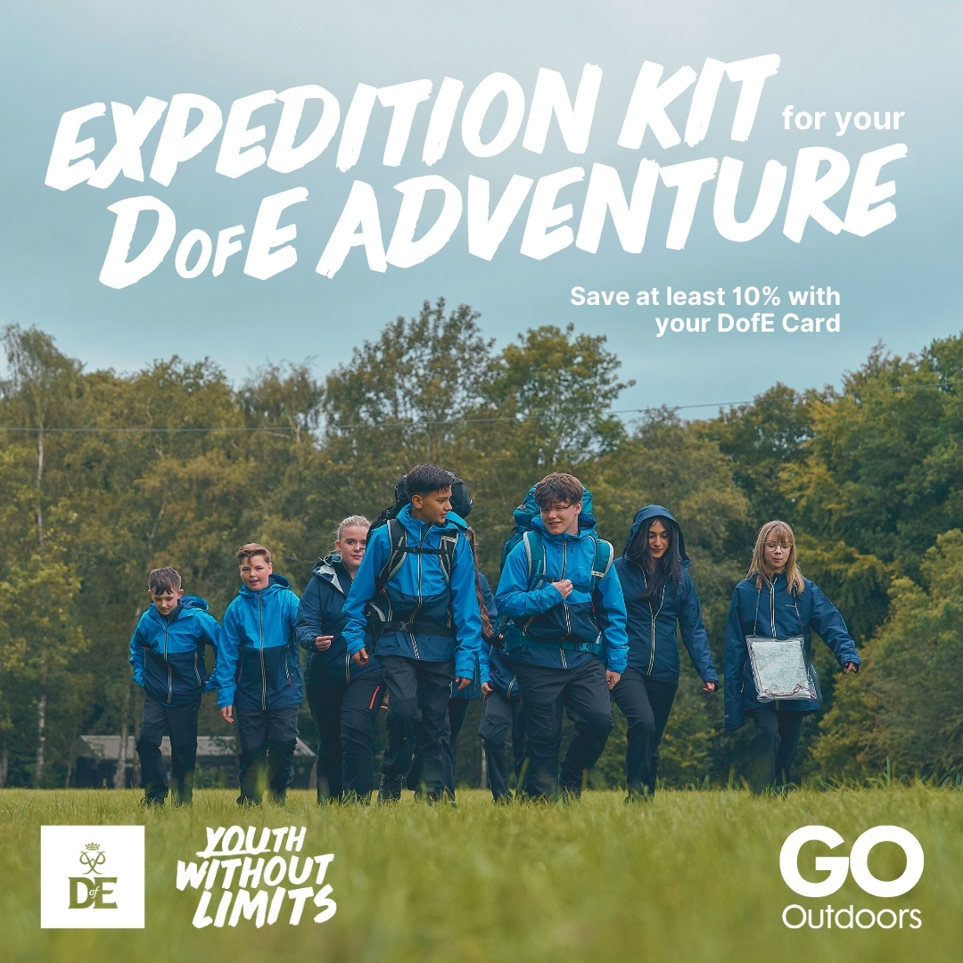 Find everything you need for expedition season at GO Outdoors! ✨Plus, you can get at least 10% off with a DofE card. bit.ly/3IjsaSp

#Ad #PaidPartner