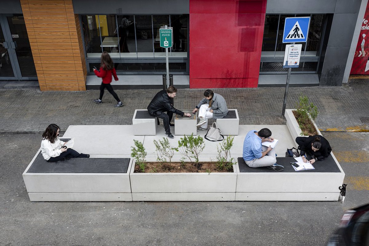 🌳♟️ Exciting news! Bliss Street gets a makeover with 'Raseef' – public seating areas replacing parking spots thanks to AUB Neighborhood Initiative, PROCOL Lebanon &amp; Beirut Municipality. Designed by Modon, it's time to prioritize pedestrians and beautify our city!
