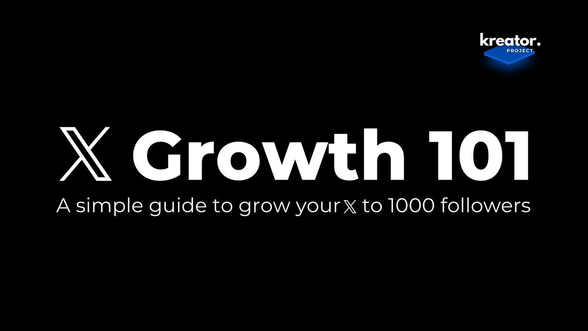 In 6 weeks I have gained: 

• 6000+ followers    
• 4.1M impressions 
• 2000+ subs

I created a short guide to help you get your first 1000+ followers.

(It's Free) for 24h.

If you want it:    
• Follow me <a href="/Darosham_/">Darosham</a> 
• Subscribe: kreatorproject.beehiiv.com/subscribe
• Like, Repost and
