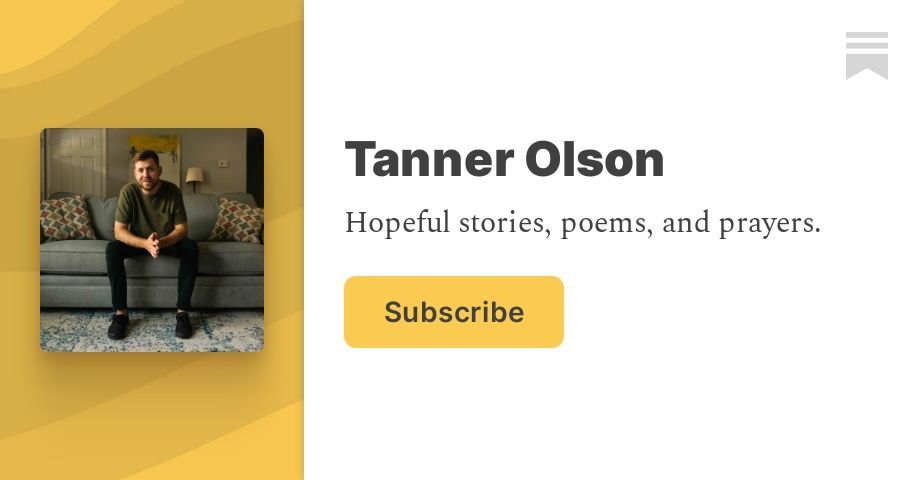 tannerJolson's tweet photo. You're invited! 
Enjoy reading my writings? 
Follow along on my Substack. 
Sign up (for free!) and you'll get emails when I share a new writing. 

On Substack I share about one writing a week. 

https://t.co/KltLIUdyIC https://t.co/uH8YiNQSPD