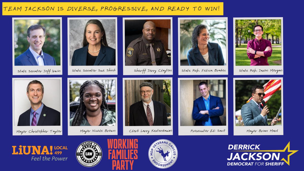 Derrick4Justice's tweet photo. Team Jackson is diverse, progressive, and ready to WIN!!! #Jackson4Sheriff https://t.co/FA57zgnuj3