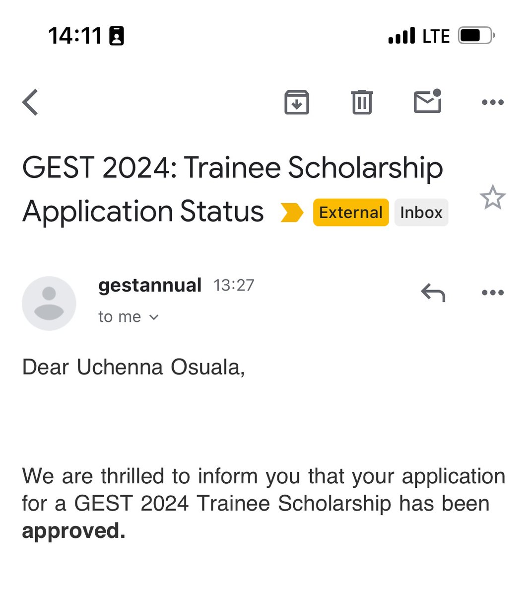 I’m grateful to receive a #GEST2024 Trainee scholarship! @thegestgroup #IRads #MedTwitter