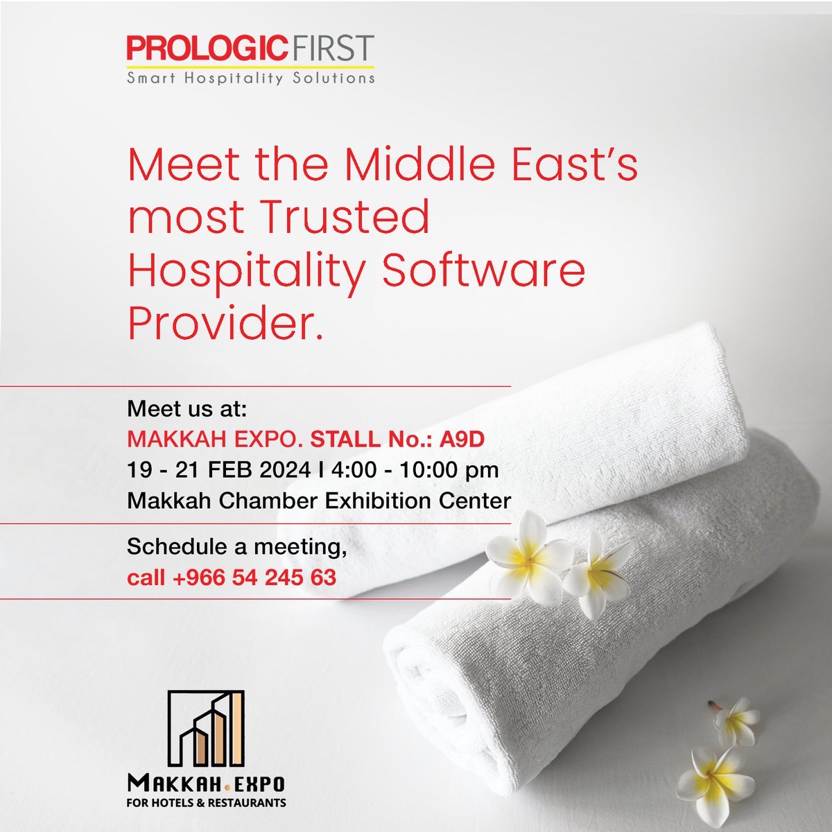 Prologic_First's tweet image. Join us at Stall A9D, Makkah Expo, and unwrap the future of hospitality solutions.

#prologicfirst #makkah #Hotelsoftware #hospitalitysoftware #hotelsoftwares #hospitalitytechnology #hospitalityindustry