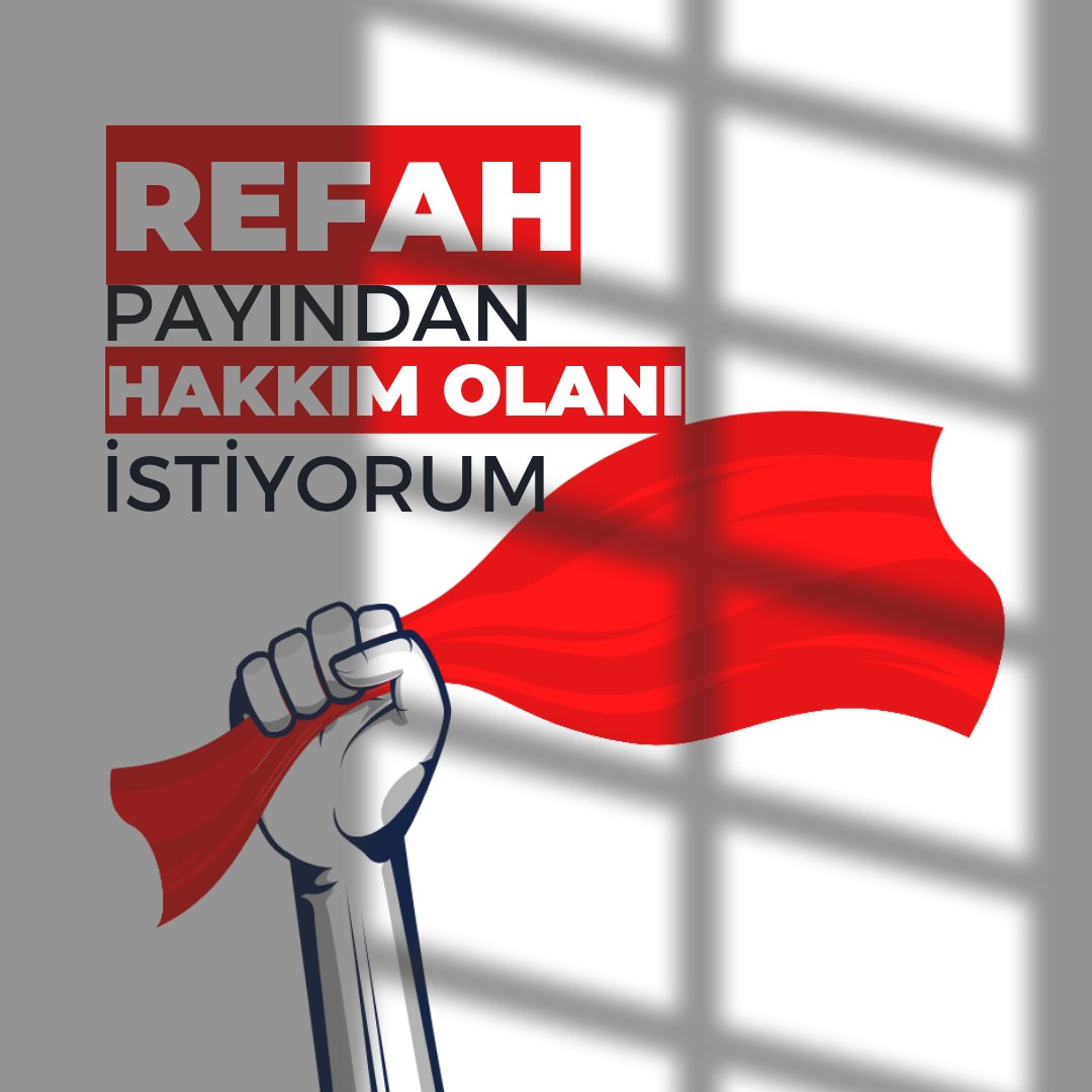 🗣️750 Bin İşçi adına Genel Etkinlik Duyurusu  
     📆 16 /ŞUBAT/2024 Cuma 
     ⏱️ SAAT/19:00 
      Hedef📷 500.000 Tweet..!  
      HASHTAG ⬇️
👉#isciyiOYalamayin