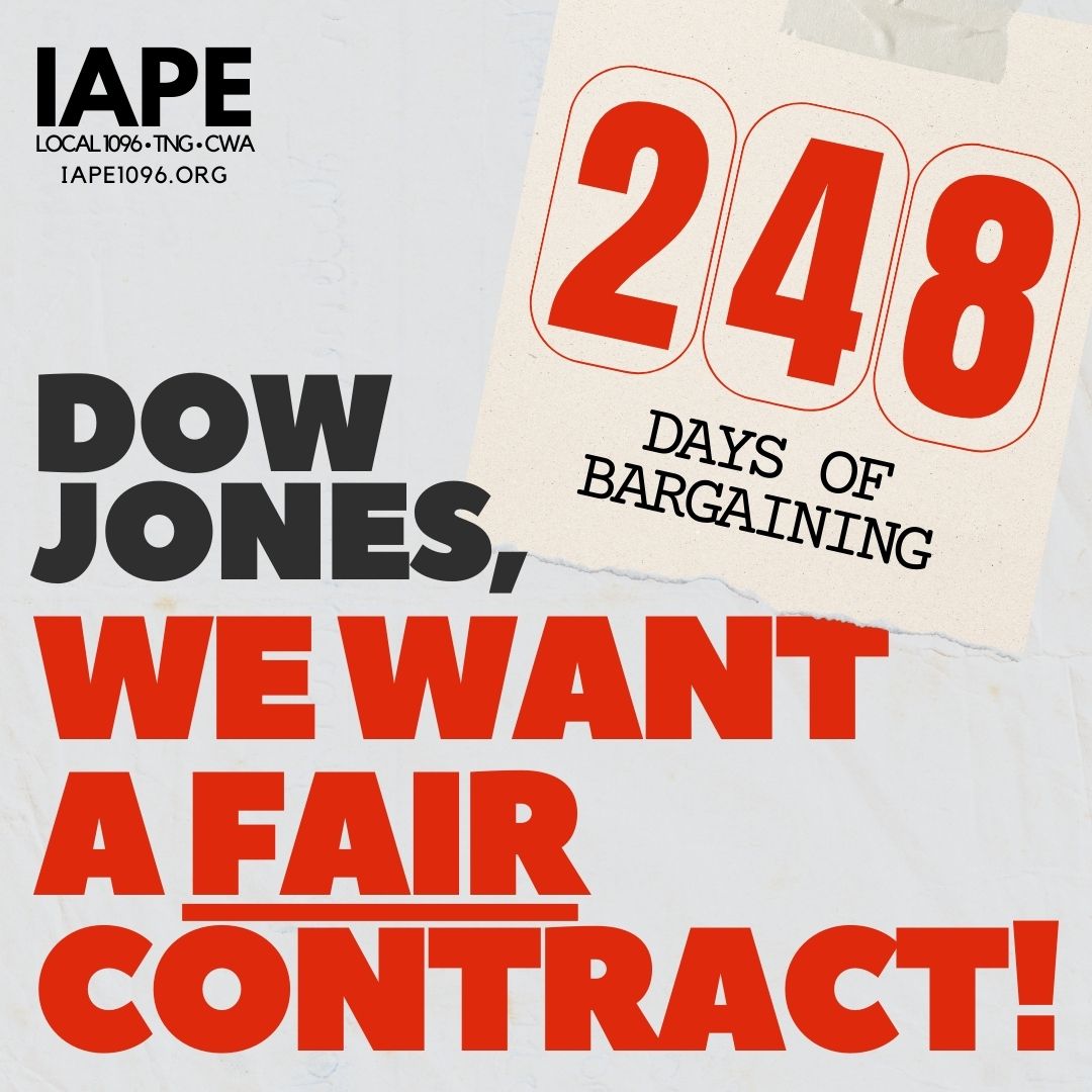 ⚠️Action Alert! ⚠️ 248 days without a new contract is 248 days too long. It's time for @DowJones to prioritize its workers. Send this letter to our CEO and Dow Jones Leadership to demand a fair contract for @IAPE1096 members. actionnetwork.org/letters/iape-m…