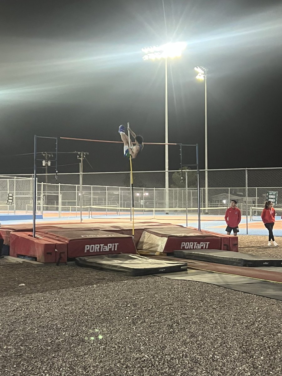 Great performance for <a href="/MontwoodHS/">David Herrera</a> Pole Vaulter Randy! Finished 2nd at the Riverside Invitational Matching his PR with a 12ft clearance. School record in sight, Go Get It Randy! #Excellence #earnyourshorns #emeraldcity #TEAMSISD <a href="/OHairston_MHS/">Orlando Hairston</a>