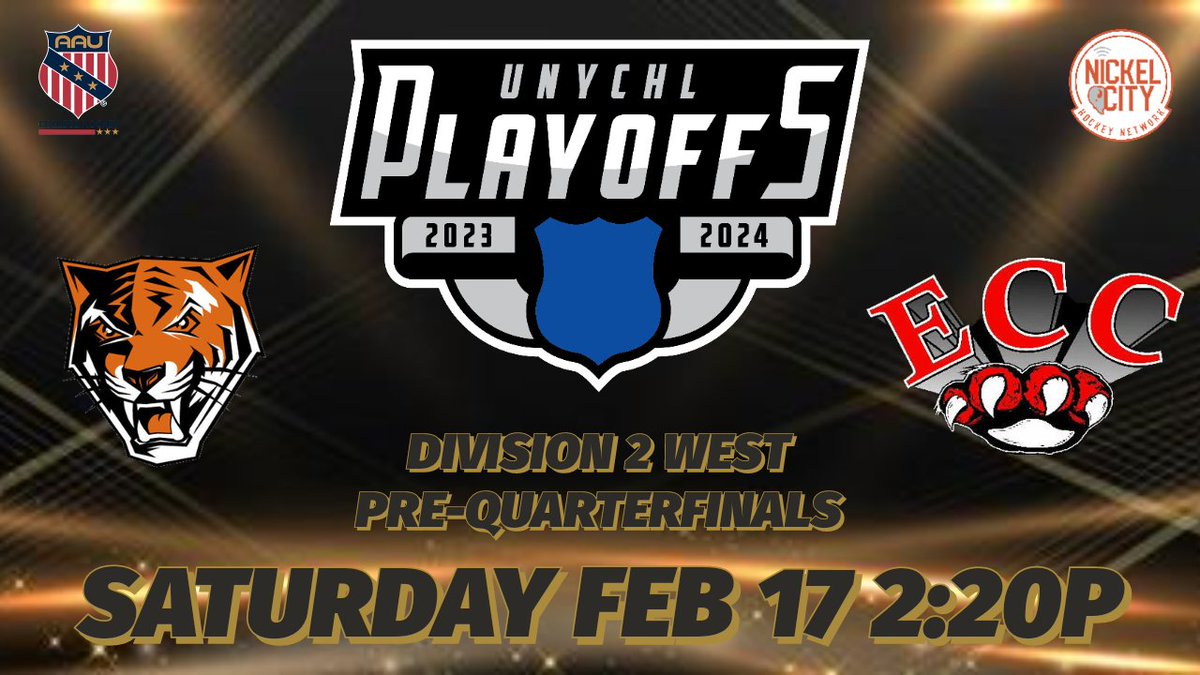 Playoff Hockey on NCHN!!

🏒: <a href="/BSCClubHockey/">Buffalo State Bengals Club Hockey</a> at <a href="/ErieCCAthletics/">SUNY Erie Kats Athletics</a> 
🕝: Saturday 2:20p
🏟: Cheektowaga Town Rink
🔗: youtube.com/live/9R4qGZcru…

<a href="/unychl/">UNYCHL</a> @AAUCollegeHoc