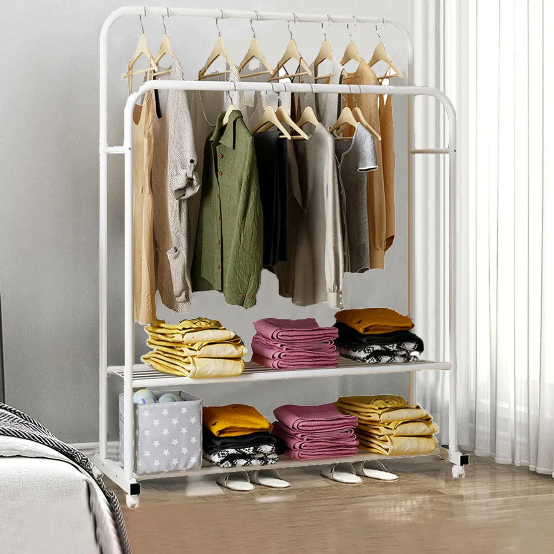 AMcbride25596's tweet photo. Ladies &amp; gentlemen, do you have tons of clothes lying around in your closet &amp; have no idea where to put them? Organizing can be time-consuming, Buy a clothing rack today to clean out your closet. https://t.co/TTHAOZyIH0
. 
#clothing #ClothingBrand #cleaning #beauty #organization https://t.co/P9Bb2qu3Jp