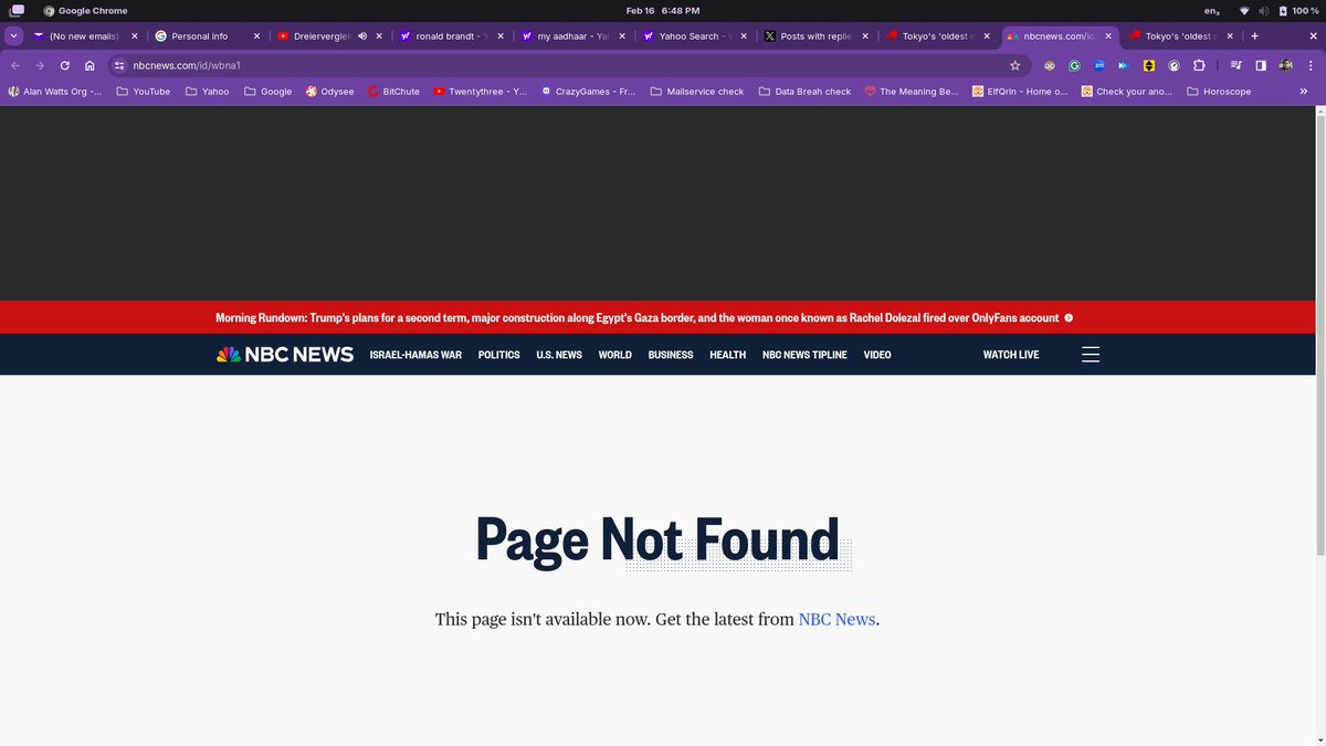 RickyTBGuy5997's tweet image. Checked the note after @PicturesFoIder post. But why is the @NBCNews link shows broken? The @bbc page link isn&apos;t broken.

#Error404 #ErrorCode404 #HTTP404 #HTTPCode404 #HTTPError404 #HTTPErrorCode404.