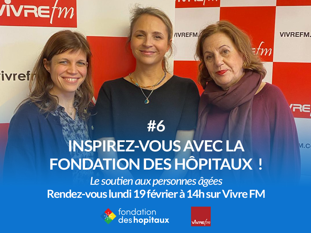 🎙 #6 Inspirez-vous avec la Fondation des Hôpitaux ! 📅 Rendez-vous lundi prochain à 14h sur les antennes de @vivrefm pour une émission dédiée à nos actions financées pour le bien-être des personnes âgées. 🎧 Retrouvez le podcast des émissions ici : vivrefm.com/emissions/insp…