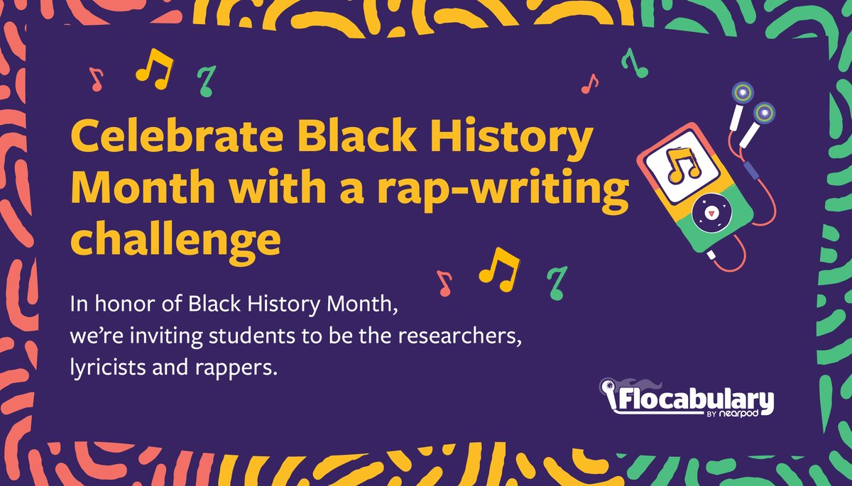 Black voices should be centered & celebrated in school curriculums year-round. 💜 Uplift student voice & Black history with our #BlackHistoryMonth Contest! Help students create their own raps about a historical Black figure & share it with the world. ➡️ bit.ly/3JsTOxX