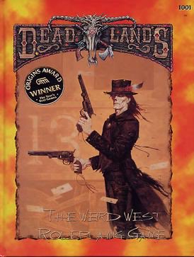 LawDogStrikes's tweet photo. #50yrsTTRPG 

1996: Deadlands

Take The Wild Wild West and add on a heap of horror and you have one of the greatest genre hybrid RPGs since Shadowrun. I loved the poker mechanics. Definitely want to get the original back to the table soon. https://t.co/haex1Z0LAh