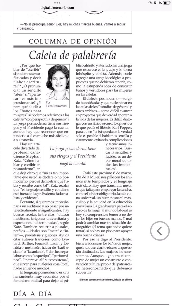 Nada mejor que el lenguaje claro para el debate público. Y sobre todo en temas importantes para la mujer.