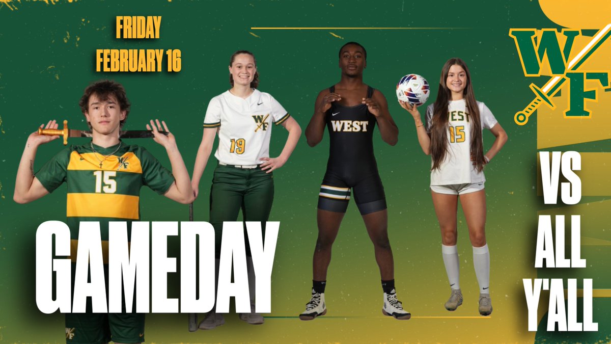 Let's have a Friday! 
Wrestling travels to Hartsville for Lower State Indy Qualifiers. Mens Soccer plays North Augusta at Lexington. Women's Soccer plays St. James at North Myrtle, and Softball plays '21 Oklahoma at Freedom Florence. Go Knights!