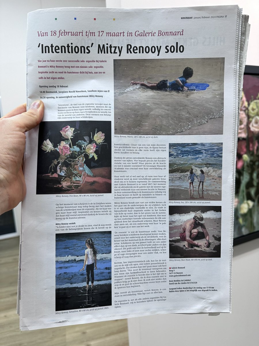 Zondag openen we de solo expositie van Mitzy Renooy, je bent van harte uitgenodigd! Galeriebonnard.com #art