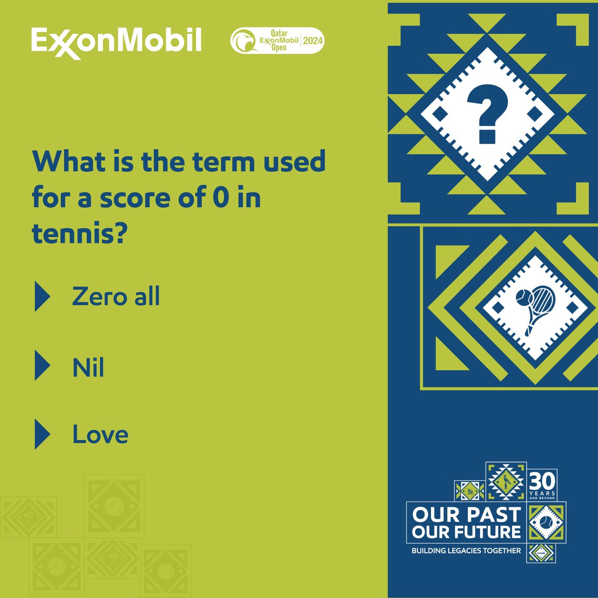 exxonmobil_qa's tweet photo. السؤال الثامن! 
 
شروط المسابقة:
-  قم بمتابعة @exxonmobil_qa على انستغرام أو منصة  X
-  ضع إجابتك في التعليق 
-  منشن ثلاثة من أصدقائك
 
*فائز واحد يومياً من انستغرام أو منصة  X 🥳
 
#بماضينا_بمستقبلنا #شراكة_تبني_إرثاً #30عاماً_ونمضي_قدماً https://t.co/Vsl3eJMte0