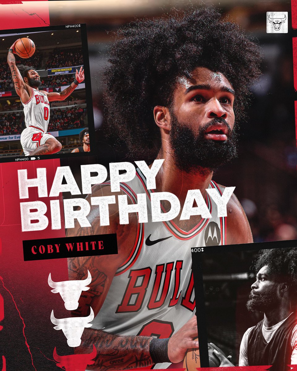 chicagobulls's tweet photo. Happy Birthday, @CobyWhite ❤️ https://t.co/V9WPk7gJrt