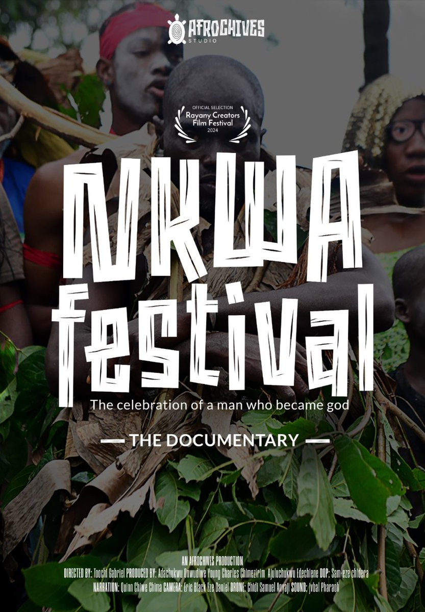 AFROCHIVES DOCUMENTARY ‘NKWA FESTIVAL: A CELEBRATION OF A MAN WHO BECAME A GOD’ SELECTED FOR THE… link.medium.com/BTEbw7gMeHb