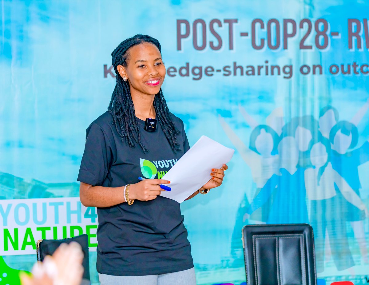 AkezaGermaine's tweet photo. SHARING IS CARING!
Yesterday, I was honored to moderate a remarkable post-COP28 event in Rwanda, organized by @Y4Nature &  @LeonardIYAMURE1 .
Theme: "Sharing knowledge outcomes of COP28"
#ClimateActionNow!
Thanks to amazing speakers @Bakunzi, @IsingizweSS   @Rodrigue_kaje, @DrGamariel for sharing their experiences and the impactful outcomes of @COP28_UAE  to the Rwandan youth who couldn't make it to  Dubai. @TheProtectorRw, @gybn_rwanda
@we4climate