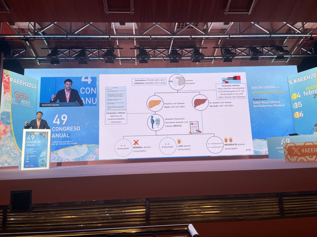 RodriguezGandia's tweet photo. El consumo de alcohol (incluso bajo y moderado) se asocia con riesgo de fibrosis en paciente con MASLD

Perfectamente explicado por @Dmarti_aguado en #AEEH2024 https://t.co/LZNkOTO2Pg