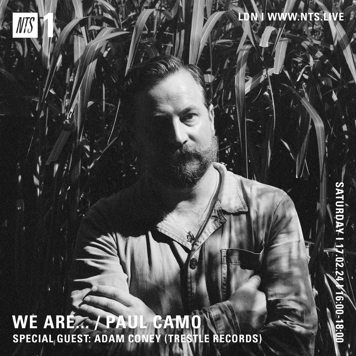 Adam Coney (<a href="/trestlerecords/">Trestle Records</a> ) drops by for <a href="/PaulCamo/">Paul Camo</a>'s show today, playing tracks from his new LP 

Lock in: nts.live/1