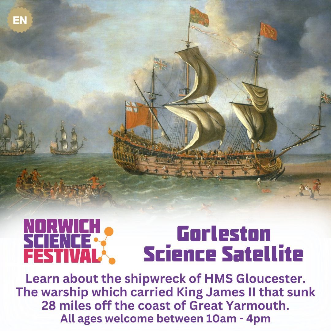 We can't wait to welcome the team behind the discovery of the Gloucester Shipwreck. You will be able to view finds from the 350 year old wreck! Anyone is welcome to drop in between 10am - 4pm We also have a free talk at 2pm which you can book here - buff.ly/3I7i3zC