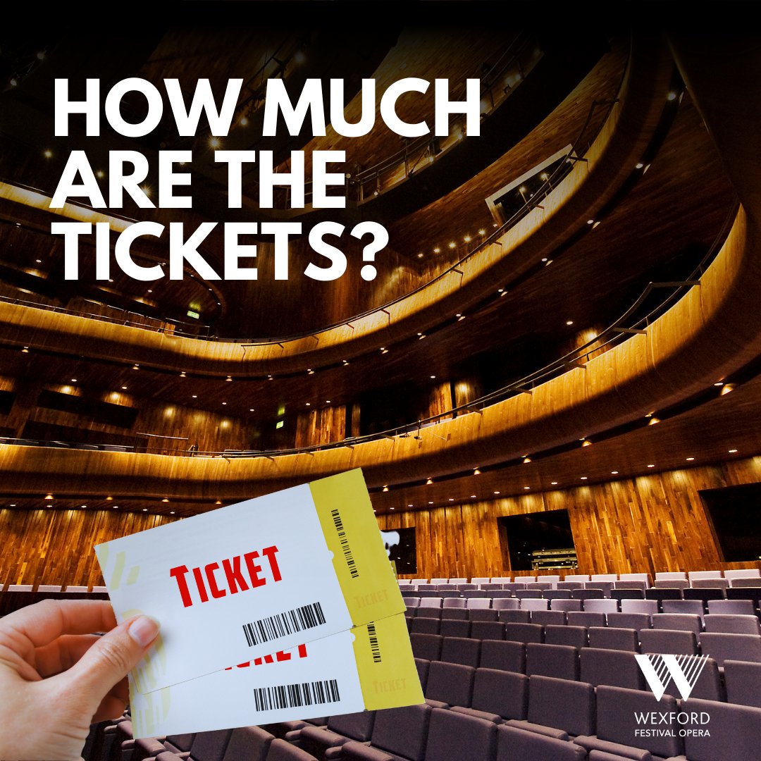 Think opera tickets are too expensive? Think again! From €35 to €160, there's a ticket price for every budget! Don't miss out on your chance to secure the best seats and prices with priority booking. Contact Nuala Sheedy to find out more 👇 friends@wexfordopera.com #WFO2024