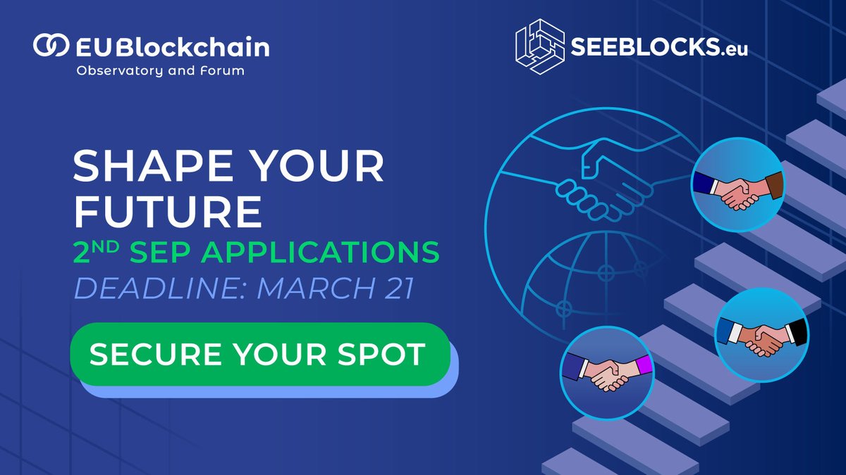 EU Blockchain (@eublockchain) on Twitter photo 🚀Exciting News!
🌐Applications are now open for <a href="/SEEBLOCKS_eu/">SEEBLOCKS_eu</a> 2nd SEP.
€300,000 is available to empower experts in shaping Europe's #blockchain future!
Claim your fair share of funding for your project!
🗓️Submit your proposal by 21/03➡️ bitly.ws/3dnWR
#EU4Blockchain 🚀Exciting News!
🌐Applications are now open for <a href="/SEEBLOCKS_eu/">SEEBLOCKS_eu</a> 2nd SEP.
€300,000 is available to empower experts in shaping Europe's #blockchain future!
Claim your fair share of funding for your project!
🗓️Submit your proposal by 21/03➡️ bitly.ws/3dnWR
#EU4Blockchain
