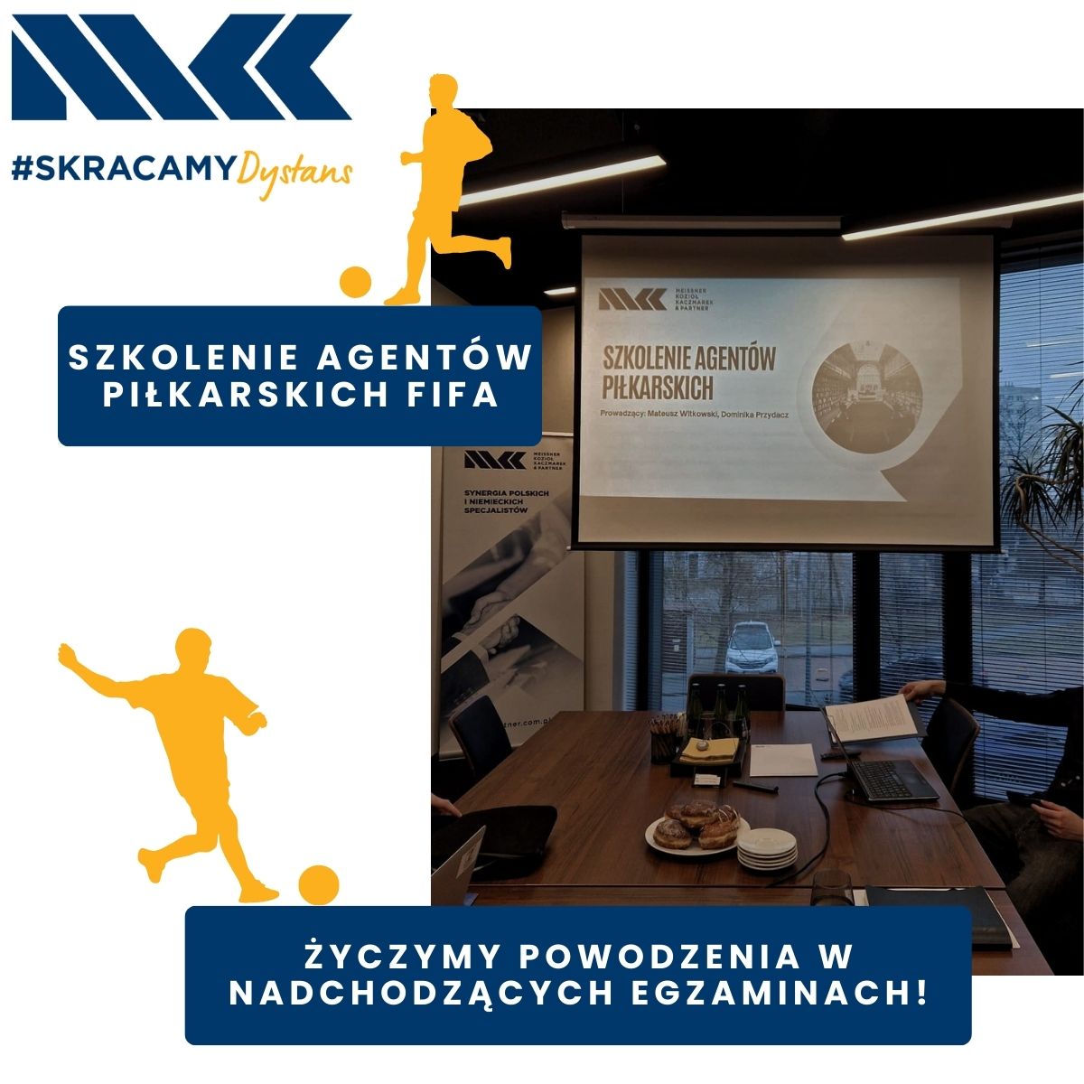 MKK_Partner's tweet photo. Szkolenie Agentów Piłkarskich #FIFA ⚽️

W ubiegłym tygodniu nasi specjaliści od prawa sportowego Dominika i Mateusz rozpoczęli cykl kilku szkoleń dla przyszłych agentów piłkarskich aby pomóc im w przygotowaniu do nadchodzących egzaminów ✍️
Pierwszy termin egzaminu już w maju ⏰ https://t.co/Y1Ho1aXHNg