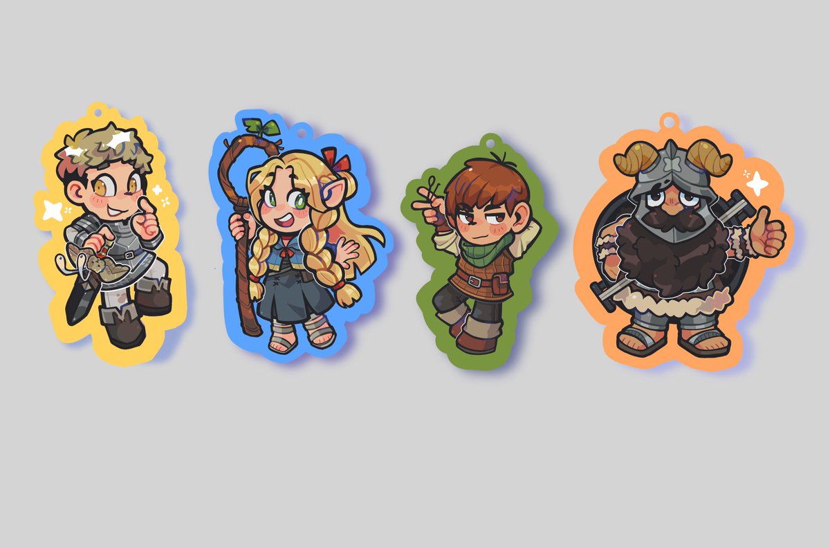 fruitosphere's tweet image. HELLO FRIENDS i am here with some dunmeshi charms and various. sketches. that will be made into stuff also. please enjoy whatever you can discern from this absolute nonsense