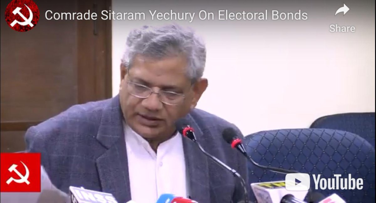 “Electoral Bonds are the legalisation of political corruption and must immediately be scrapped.”
Opposing the Finance Bill 2017 in the Rajya Sabha.
Press conference when the Electoral Bonds were announced to be launched in 2018.
EBs were launched in FY 2017-18.