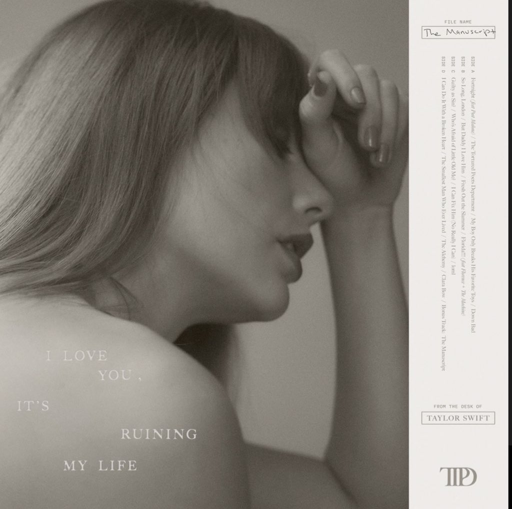 kiralovestaylor's tweet photo. so far that makes so much sense.

“i love you, it’s ruining me life” : the manuscript sounds like when you have all the lists of reasons why you should leave, but you chose to stay. she was in denial. 

“you don’t get to tell me about sad” : the bolter sounds like everything bottled up so much that it started spilling over and she couldn’t take it anymore. a bolter is someone who has escaped convict, meaning she felt trapped. but she managed to escape, and she was angry.

honestly, i’m scared for the rest.