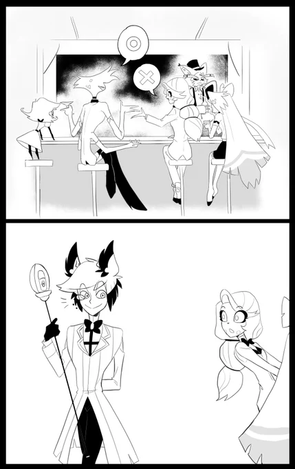 #Alastor #HazbinHotel 
그 십자가의 비밀 